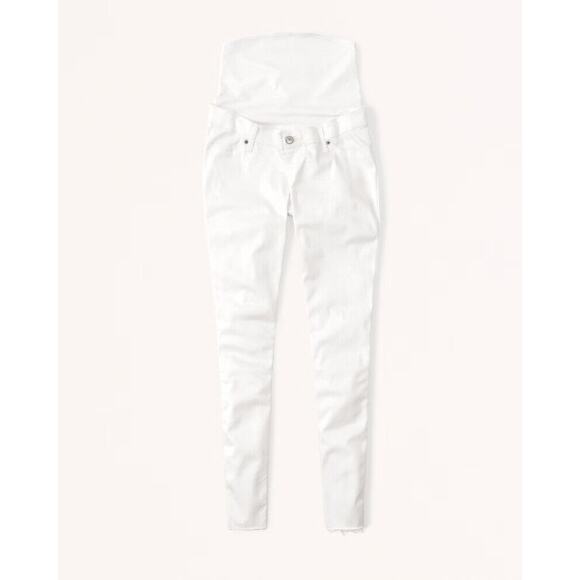 Abercrombie & Fitch Jean Legging White Maternity Jeans Capsole NWT Womens 27/4 - Picture 1 of 9